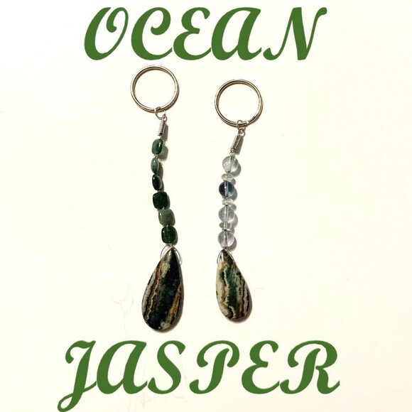 Ocean Jasper Keychains – Healing, Balance & Emotional Renewal - Picture 1 of 6